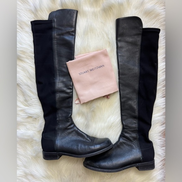 Stuart Weitzman Over the Knee Boots 5050 Bold Leather - Picture 2 of 7